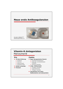 Stiegler G. Neue orale Antikoagulanzien