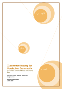 Zusammenfassung der Persischen Grammatik