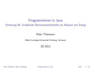 Programmieren in Java - Vorlesung 04: Graphische