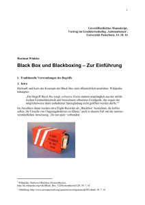 Black Box und Blackboxing – Zur Einführung