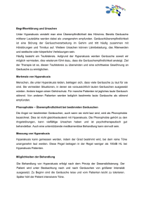Hyperakusis - Tinnituszentrum Regensburg