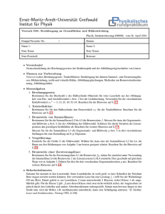 O01 Strahlengang an Grenzflächen und