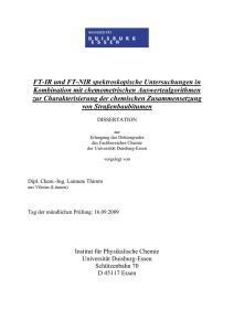 FT-IR und FT-NIR spektroskopische Untersuchungen