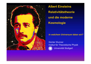 Albert Einsteins Relativitätstheorie und die moderne Kosmologie