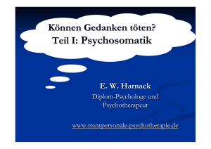 Psychosomatik - Transpersonale Psychotherapie