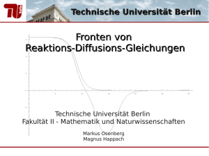 Fronten von Reaktions-Diffusions-Gleichungen