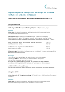 Empfehlungen zur Therapie und Nachsorge bei