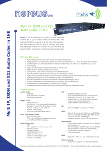 Multi IP, ISDN und X21 Audio Codec in 1HE