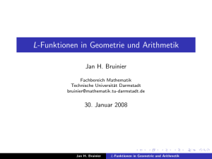 L-Funktionen in Geometrie und Arithmetik