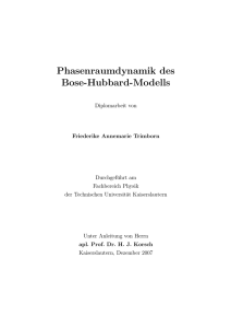 Phasenraumdynamik des Bose-Hubbard-Modells