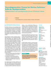 Neurodegenerativer Prozess bei Morbus Parkinson: Rolle