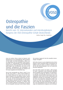 Osteopathie und die Faszien - Osteopathie Schule Deutschland