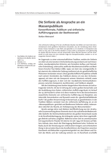 Die Sinfonie als Ansprache an ein Massenpublikum