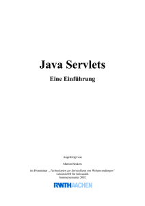 Java Servlets Eine Einführung