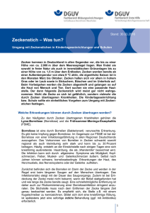 Zeckenstich – Was tun?