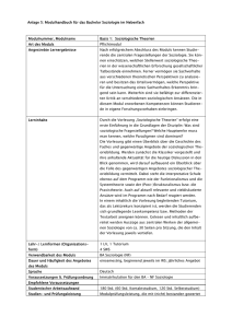 Anlage 5: Modulhandbuch für das Bachelor Soziologie