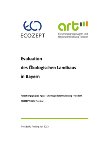 Evaluation des Ökologischen Landbaus in Bayern