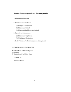 Von der Quantendynamik zur Thermodynamik.