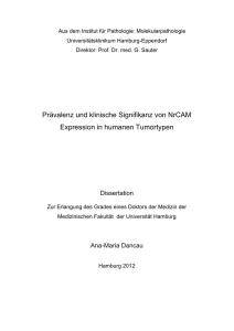 Prävalenz und klinische Signifikanz von NrCAM Expression in