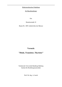 Versuch: "Diode, Transistor, Thyristor"