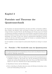 Kapitel 3 Postulate und Theoreme der Quantenmechanik