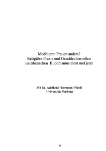 Meditieren Frauen anders? - Numata Zentrum für Buddhismuskunde