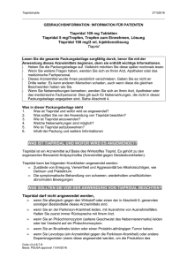 Tiapridal 100 mg Tabletten Tiapridal 5 mg/Tropfen, Tropfen