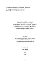 Psychiatrische Erkrankungen bei genetisch