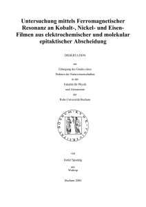 Untersuchung mittels Ferromagnetischer Resonanz an Kobalt