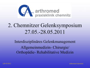 2. Chemnitzer Gelenksymposium 27.05.-28.05.2011