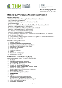 Material zur Vorlesung Mechanik 3: Dynamik - Benutzer