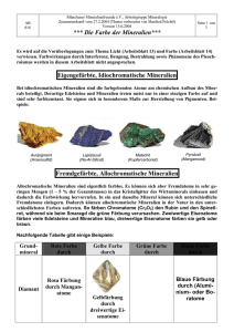 Die Farbe der Mineralien - Münchener Mineralienfreunde eV