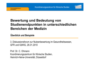 Bewertung und Bedeutung von Studienendpunkten