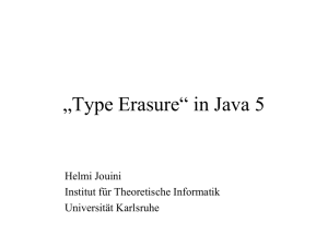 „Type Erasure“ in Java 5
