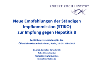 (STIKO) zur Impfung gegen Hepatitis B