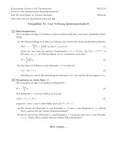 Ubungsblatt Nr. 4 zur Vorlesung Quantenmechanik II - KIT