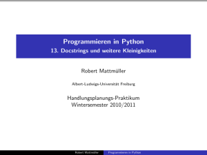 Programmieren in Python - Albert-Ludwigs