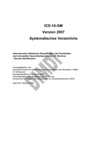 ICD-10-GM Version 2007 Systematisches Verzeichnis