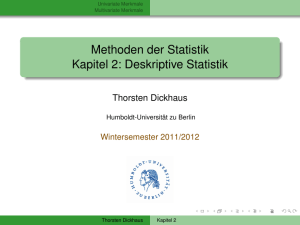 Methoden der Statistik Kapitel 2 - Mathematik, Uni