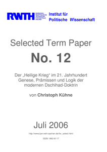 Selected Term Paper Juli 2006