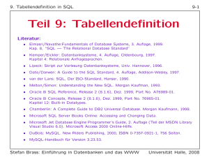 Teil 9: Tabellendefinition