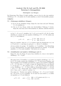 Analysis I für M, LaG und Ph, SS 2006 Tutorium 2, Lösungsskizze