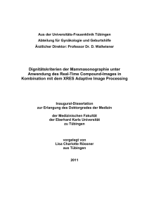 Dignitätskriterien der Mammasonographie unter Anwendung des