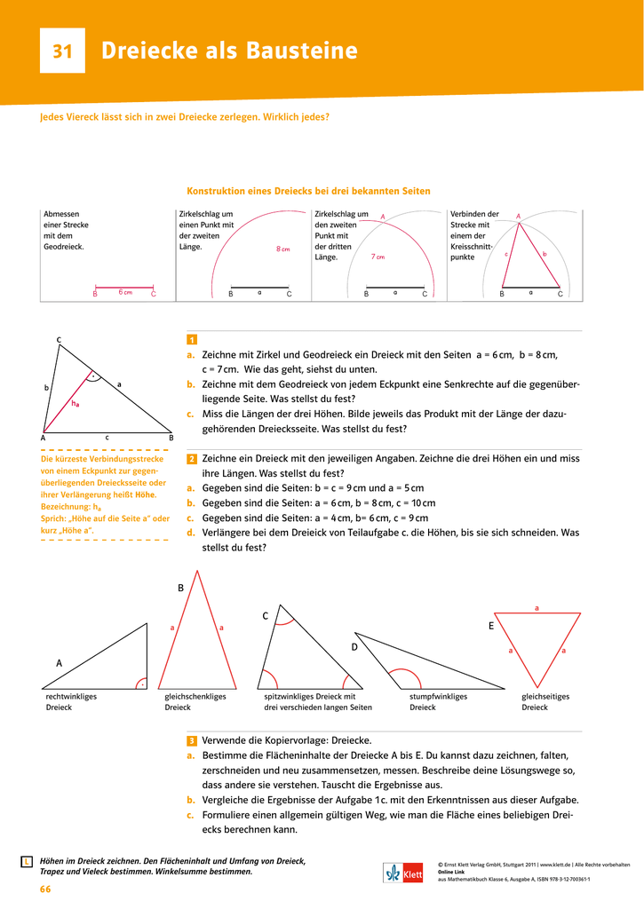 Stumpfwinkliges Dreieck Zeichnen - Beim Konstruieren Von ...