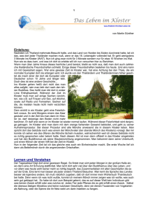 Leben im Kloster - Grosse Thailand-Info