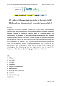 S1-Leitlinie: Mikroskopisch kontrollierte Chirurgie (MKC)