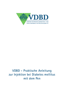 VDBD - Praktische Anleitung zur Injektion bei Diabetes mellitus mit