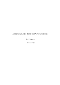 Definitionen und Sätze der Graphentheorie