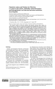 Chemische Analyse und Struktur des Poliovirus. I. Cystein/Cystin
