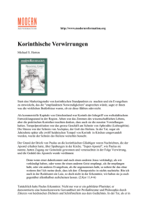 Korinthische Verwirrungen